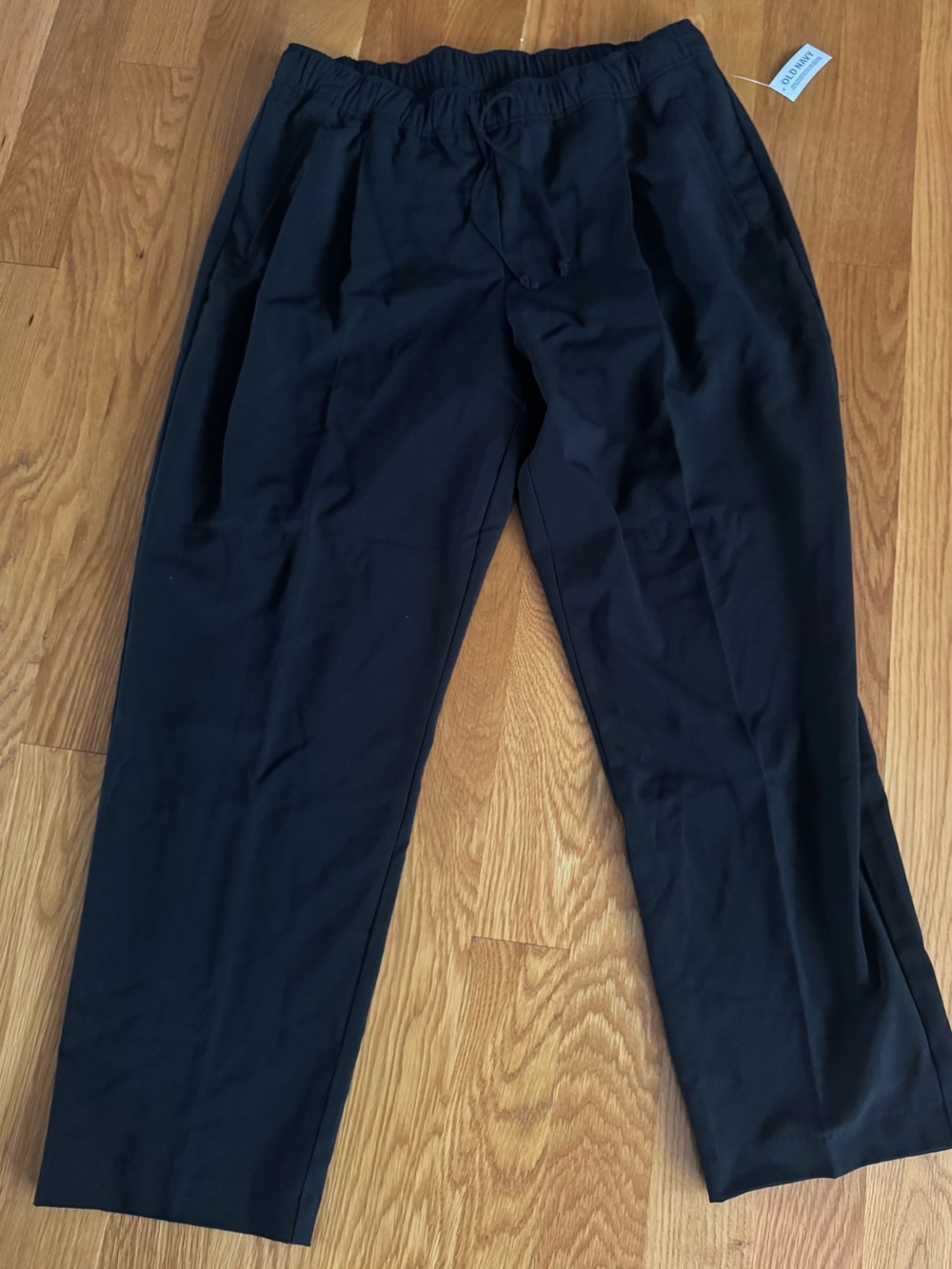 Women's Black Elastic-Waist Trousers - Lightweight Comfort